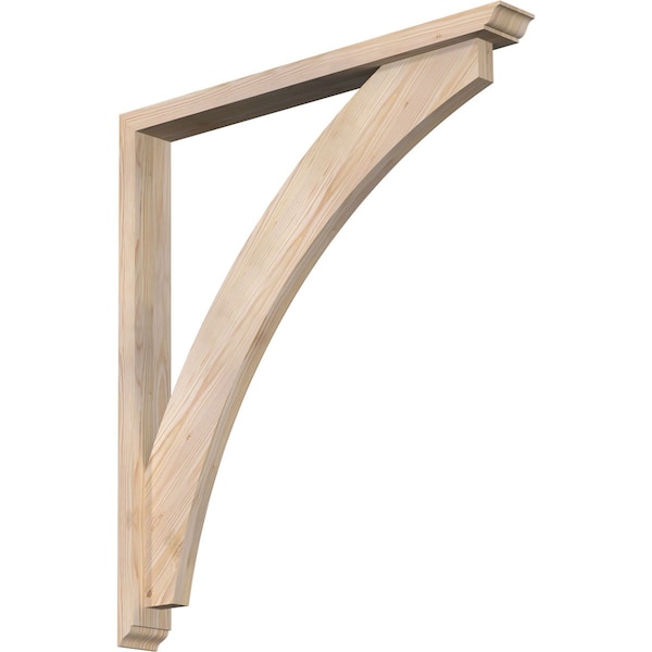 Ekena Millwork Thorton Traditional Smooth Bracket w/ Offset Brace, Douglas Fir, 3 1/2"W x 32"D x 36"H BKT0402X32X36THR01SDF - main